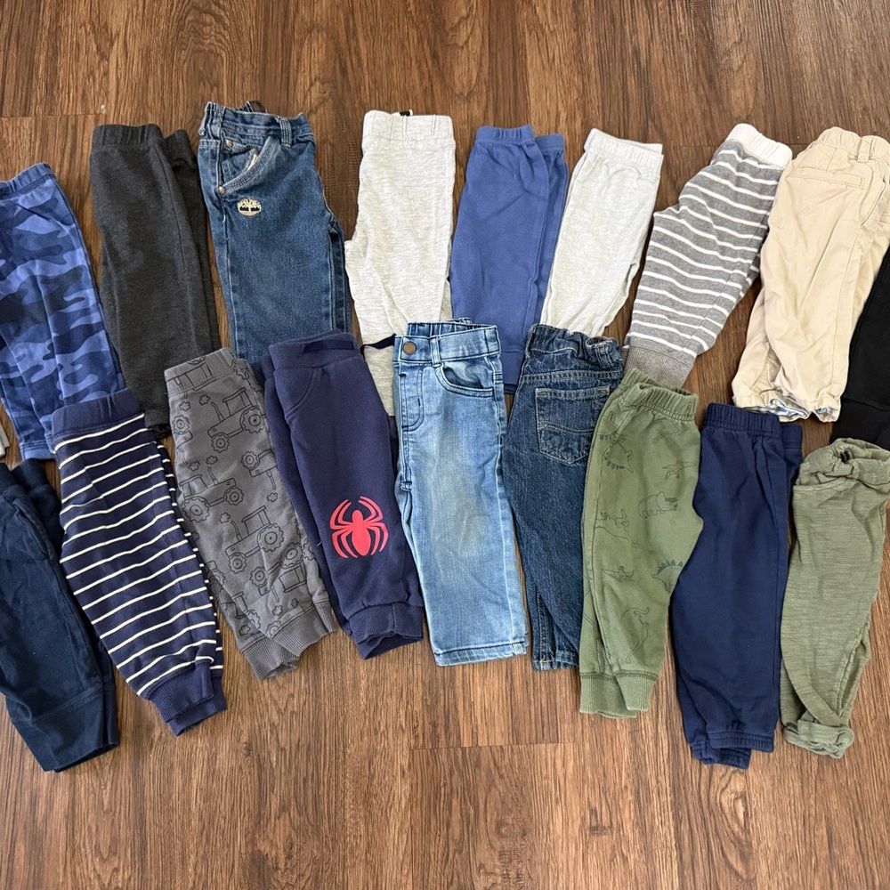 12 months boys pants bundle 19 pairs !!!!